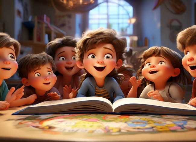 孩子们晨会分享故事；晨会分享一个小故事