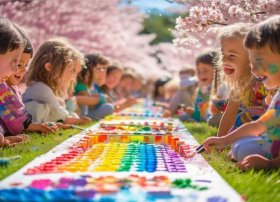 春天的故事幼儿画；春天的故事幼儿绘画