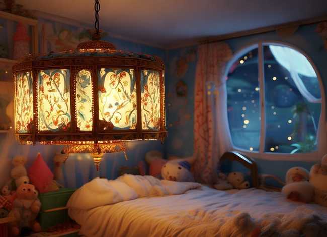 儿童卧室故事灯、儿童房间灯具