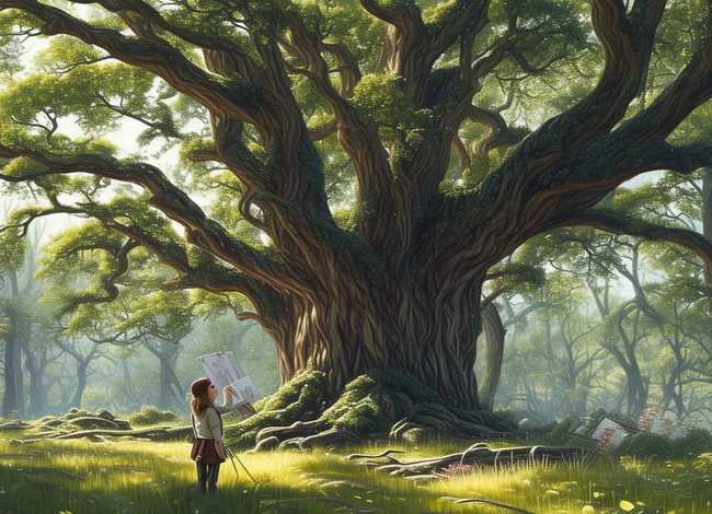 大树的故事美术画、大树的故事美术画怎么画