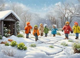 有关冬天菜园的儿童故事；关于冬天菜园的作文