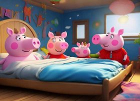 儿童睡前故事小猪佩奇一家人，小猪佩奇一家人的故事