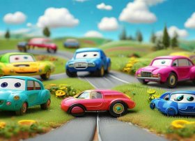 儿童小汽车故事背景视频、小汽车故事视频大全