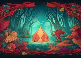 民间神话故事插画 民间神话故事插画手绘