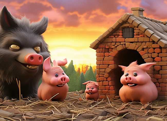 儿童故事三只小猪完整版 - 少儿故事三只小猪的故事