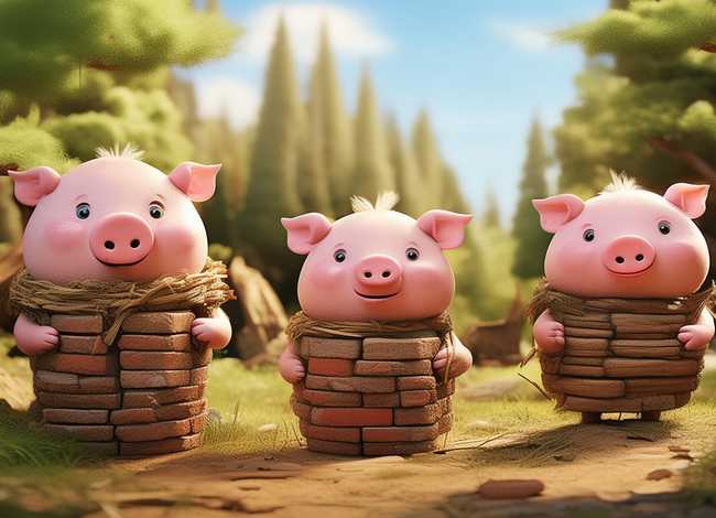 幼儿的故事三只小猪、幼儿的故事三只小猪图片