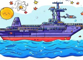航母儿童画图片大全 - 航母儿童画图片大全简单