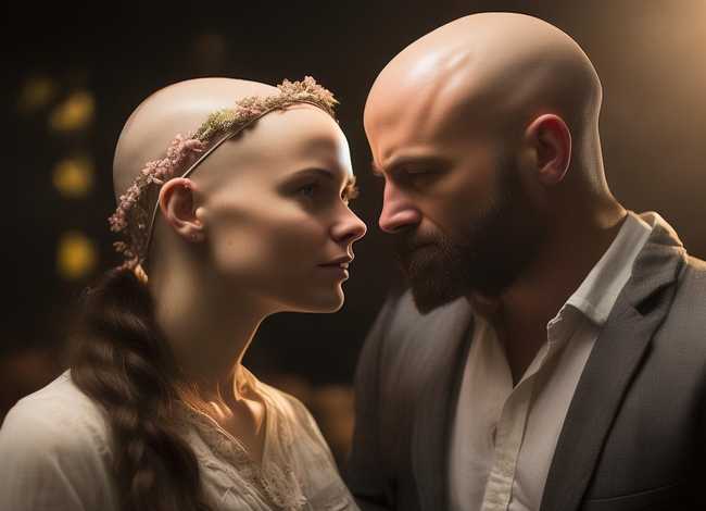 写故事-男歌手的女友嘲笑癌症患者,男歌手剃光女友头发、剃过光头的女歌手