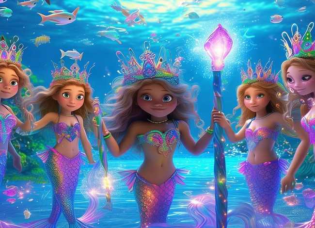 儿童故事人鱼战队；电影人鱼故事