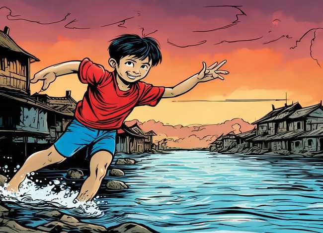 小英雄雨来简笔连环画 小英雄雨来简笔连环画模板