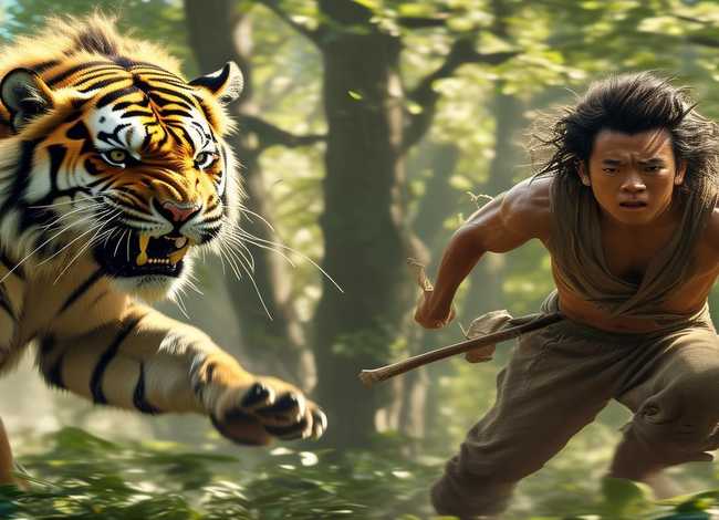 儿童故事武松打虎图片 少儿武松打虎故事