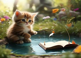 小猫钓鱼的儿童故事在线听，小猫钓鱼故事在线收听