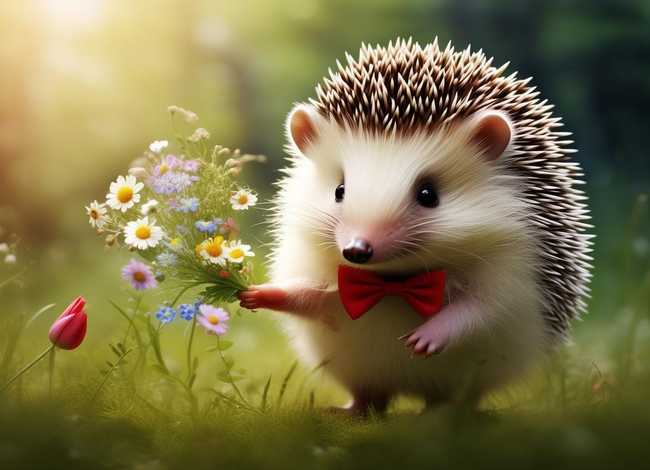 儿童故事刺猬送信、小刺猬送花的故事