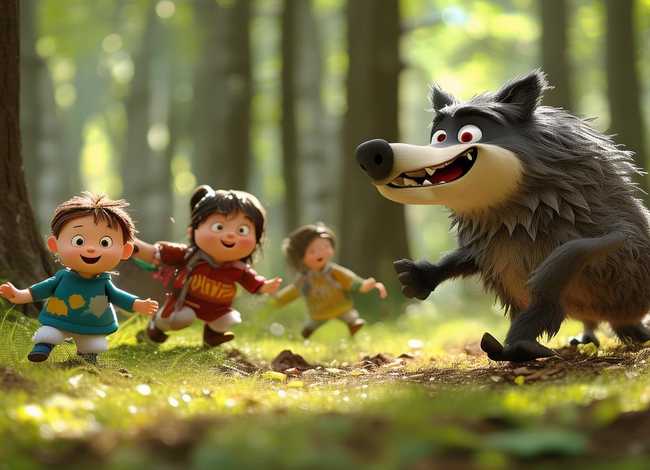 3到4岁儿童故事大灰狼，0到3岁大灰狼的故事