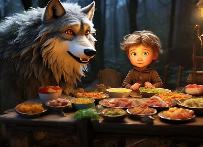 孩子讲述老狼请客的故事；孩子讲述老狼请客的故事视频