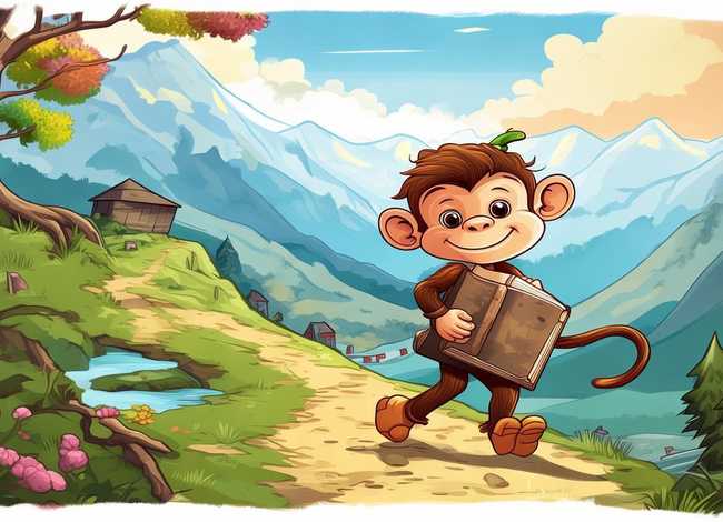小猴子下山故事书 小猴子下山的故事书