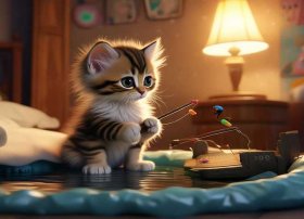 播放睡前故事小猫钓鱼；播放睡前故事小猫钓鱼视频