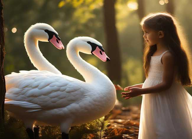 儿童故事中文童话三只天鹅 - 三只天鹅的故事