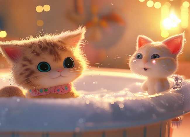 儿童故事不爱洗澡的小星星 幼儿故事不爱洗澡的小花猫