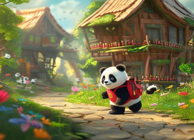 儿童故事3-6岁熊猫上学，小熊猫去上学的故事