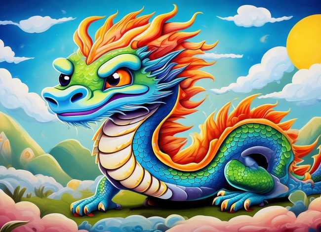 儿童故事中国龙 中国龙儿童绘画