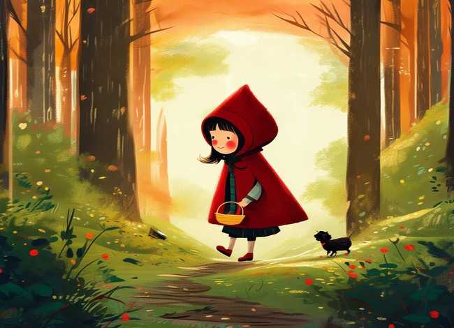 儿童故事小红帽的故事英文版、小红帽的故事英语版简单