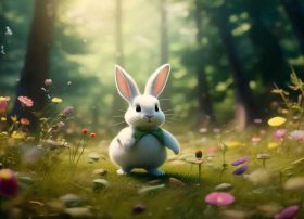 小故事小兔子乖乖、故事小兔子乖乖插图绘画