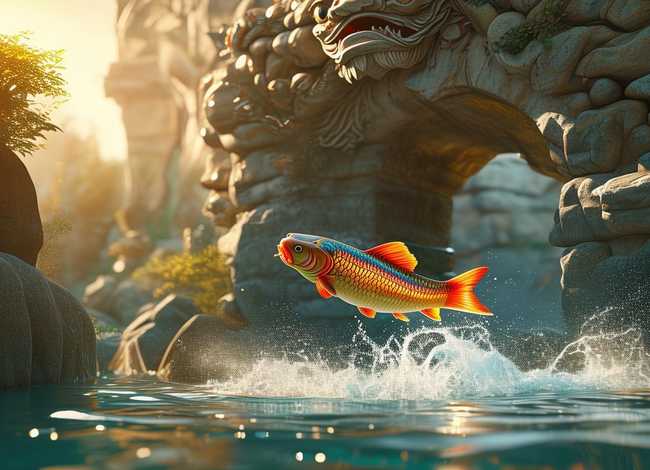 小鲤鱼跳龙门的原版故事，小鲤鱼跳龙门的原版故事简介
