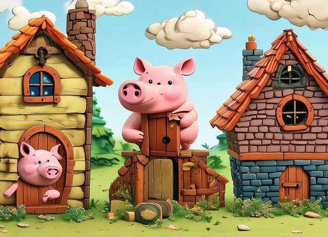 三只小猪盖房子幼儿故事 - 三只小猪盖房子幼儿故事图片 三只小猪盖房子幼儿故事 - 三只小猪盖房子幼儿故事图片