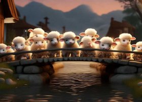 小羊过桥儿童故事书，小羊过桥的故事睡前儿童