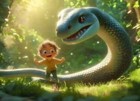 儿童蛇的传说故事；蛇的传说故事视频大全