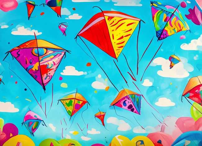 风筝儿童画创意美术;风筝儿童画创意美术作品 风筝儿童画创意美术;风筝儿童画创意美术作品