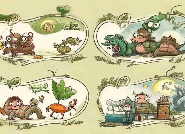 成语故事儿童四格简笔画图片大全 成语故事简笔画四连图 成语故事儿童四格简笔画图片大全 成语故事简笔画四连图