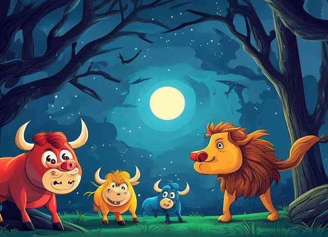 儿童故事三头公牛和狮子（儿童睡前故事三头公牛和狮子）