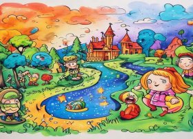 小学生童话故事简笔画，小学生童话绘画