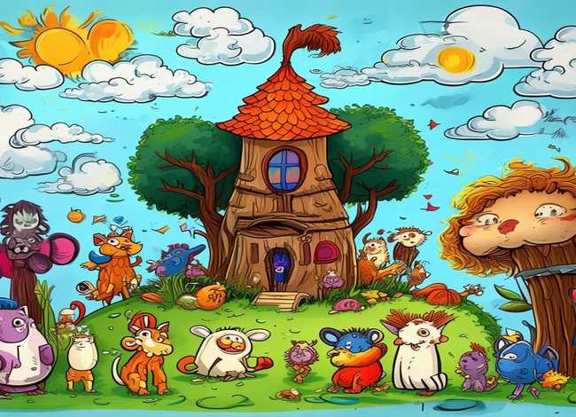 儿童故事手绘本插图；儿童故事手绘绘本图片