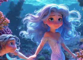 美人鱼的动画片故事童话公主、美人鱼公主动画片儿童