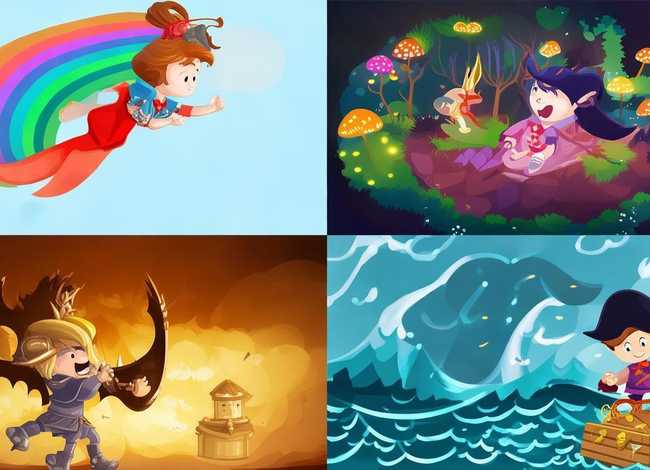 儿童四幅故事图画（幼儿故事四幅图）