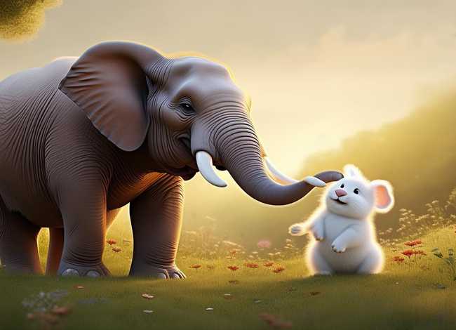大象和小白兔的故事，大象和小白兔的故事完整版