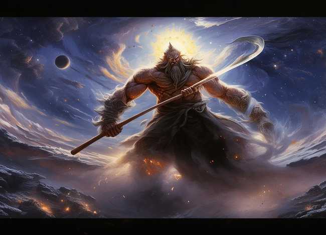 盘古开天辟地的故事 盘古开天辟地的故事100字