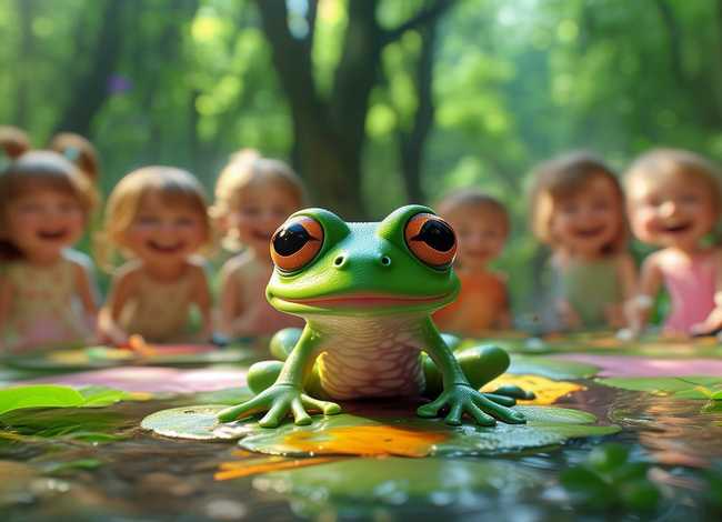 青蛙故事儿童画 青蛙幼儿绘画故事