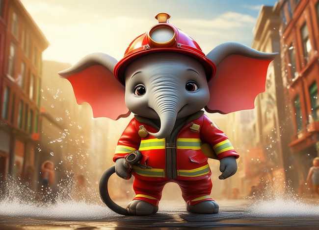 儿童故事小象当消防员的美学特质、小象当消防员的故事视频