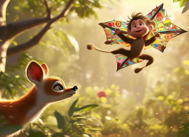用猴风筝和小鹿创编儿童故事 小猴和小鹿的故事 用猴风筝和小鹿创编儿童故事 小猴和小鹿的故事