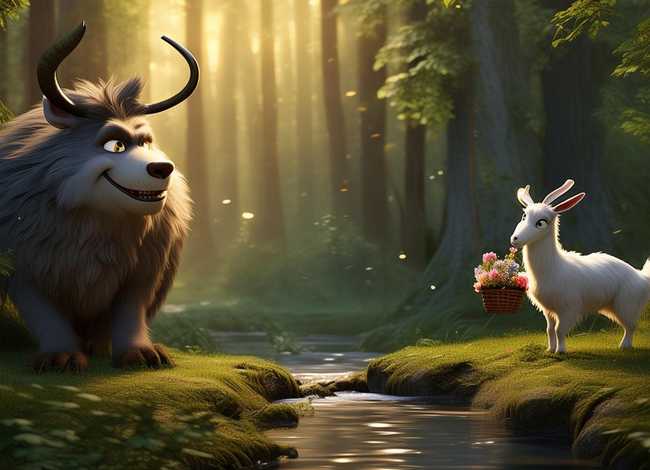 儿童故事大灰狼和小山羊；讲一个大灰狼和小山羊的故事