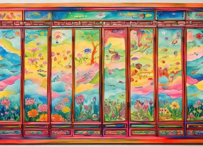 屏风怎么画 儿童画、屏风怎么画 儿童画图片