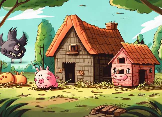 阿布故事三只小猪、阿布故事三只小猪与大灰狼 阿布故事三只小猪、阿布故事三只小猪与大灰狼