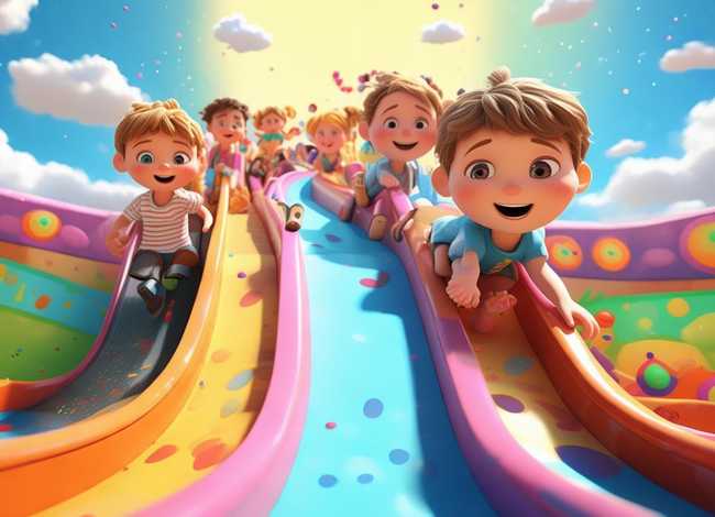 儿童故事滑梯房 小娃儿故事滑滑梯的儿歌视频