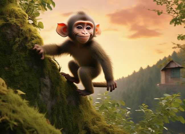 小猴子爬山睡前故事（小猴子爬山睡前故事在线听）