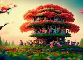 树房子故事表演，树房子故事表演红樱