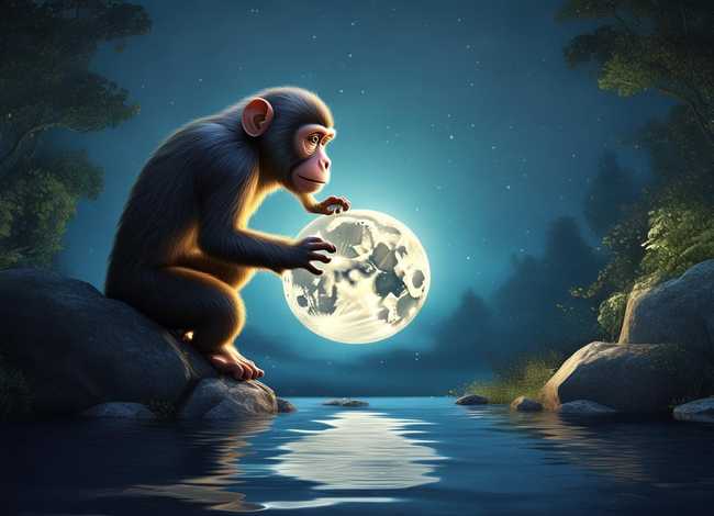 猴子捞月亮讲故事（猴子捞月亮讲故事视频表演）